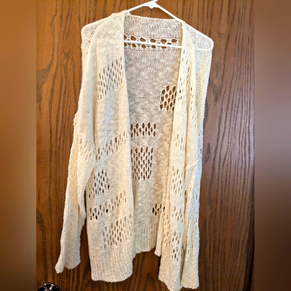 Off white cardigan. Boho